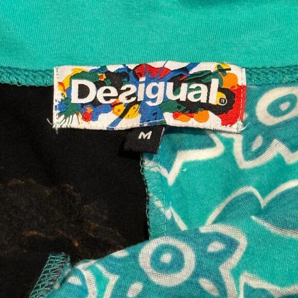 Desigual Mixed Materials Fruit Floral Boho Skirt Size Medium - Picture 3 of 6